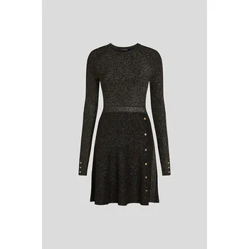 Dámské oblečení ŠATY KARL LAGERFELD LUREX KNIT DRESS BLACK
