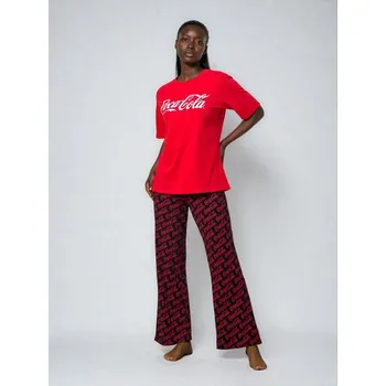 Dámské noční prádlo Sinsay - Dvoudílné bavlněné pyžamo Coca-Cola - červená - 188GF-33X - 188GF-33X-XS