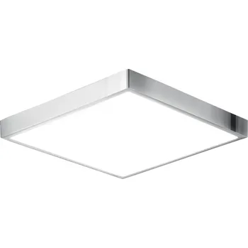 Koupelnové svítidlo FANEUROPE Koupelnové stropní svítidlo DOMO chrom, akrylát/hliník, 24 W, 2700 lm, 4000 K, IP44, 24 x 24 x 2,4 cm - FANEUROPE FAN LED-DOMO-Q24