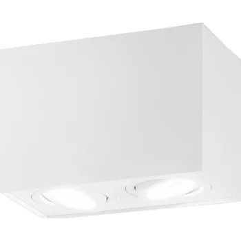 FANEUROPE Stropní svítidlo TOWN bílá, 2xGU10, 17,8 x 12,5 x 9,6 cm - FANEUROPE FAN I-TOWN-Q2 BCO