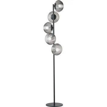 Stojací lampa FANEUROPE Stojací lampa Piantana Ripple černá, 5xE27, 32,5 x 160 cm - FANEUROPE FAN I-RIPPLE-PT5-NER