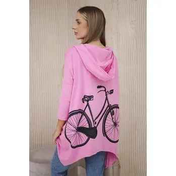 Dámská mikina Kesi Mikina Bike s potiskem na zadní straně Barva: Růžová - světle, Velikost: UNI