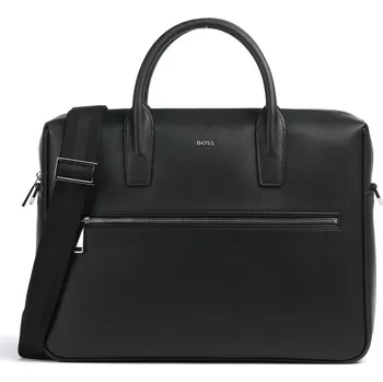 Aktovka na dokumenty BOSS Daxter - Aktovka v černá, kůže, 50546504 | Kabelky pro ženy & muže