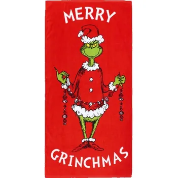 Ručník Sinsay - Bavlněný ručník Grinch - červená - 077GL-33X - 077GL-33X-ONE