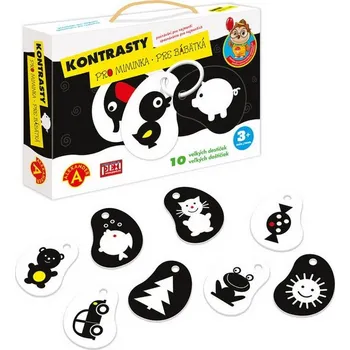Hračka pro nejmenší Kontrasty pro miminka poznávání pro nejmenší 10ks