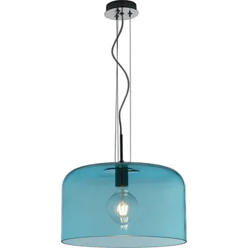 FANEUROPE Závěsné svítidlo Gibus, tyrkysové, 1 x E27, 40 x 40 x 150 cm - FANEUROPE FAN I-GIBUS-S40 BLU