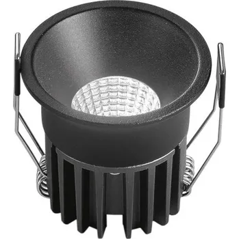 Bodové svítidlo FANEUROPE Zápustné svítidlo Quark R8DA, černé, 8 W, 3000–4000 K, pr. 65 x 55 mm - FANEUROPE FAN INC-QUARK-R8DA-NER