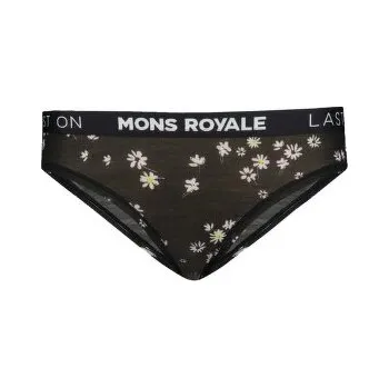 Mons Royale Folo Merino Briefs Black Daisy černá S