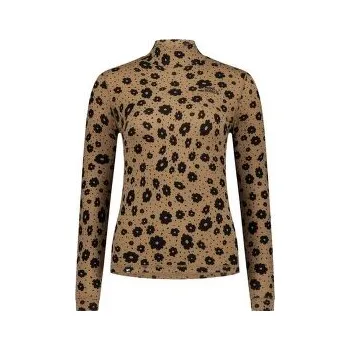 Dámské tričko Mons Royale Cascade Merino Base Layer Mock Neck Long Sleeve Women Aoraki Lily Toffee hnědá XS