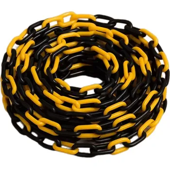 Řetěz Černo-žlutý plastový (PP) vymezovací řetěz FLOMA TC87 - 25 m x 0,6 cm