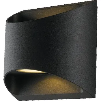 Venkovní osvětlení FANEUROPE Venkovní nástěnné svítidlo LED VEYRON černá hliník 2x3,5W 840lm CCT IP54 13x12,3x6,9 cm - FANEUROPE FAN LED-W-VEYRON NERO