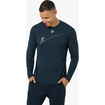 Pánské tričko Pánské tričko Longsleeve super.natural HZSG Haute Route blueberry/various