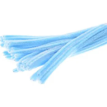 Hobby drát Chlupaté drátky sv.modré, 6mm/30cm,40ks