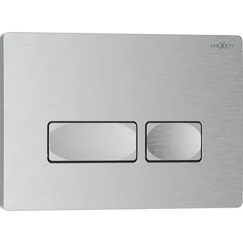 Splachovací tlačítko Mexen Tex 04 tlačítko splachovací, kartáčovaný nikl - 6104-10 Splachovací tlačítka