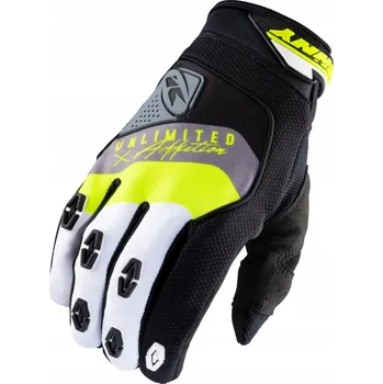 Moto bunda KENNY RACING RUKAVICE CROSS/ENDURO MODEL SAFETY ČERNÁ/ŠEDÁ/ŽLUTÁ XXL 2XL