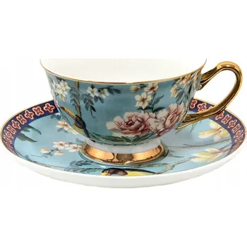 Porcelánový Šálek s Květinami a Papoušky Clayre & Eef