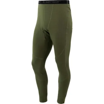 Pánská móda Pánské funkční spodky Sensor MERINO DF L Khaki, Černá