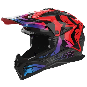 Helma na motorku LS2 MX708 FAST II WASH RED-06 S