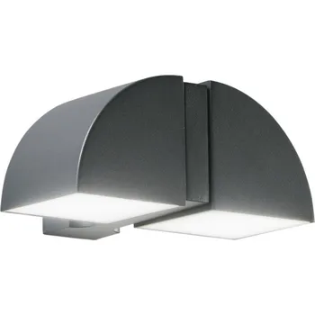 Venkovní osvětlení FANEUROPE Venkovní nástěnné LED svítidlo IDEM antracit, hliník, 8 W, 840 lm, 4000 K, IP44, 20,2 x 9 x 15,3 cm - FANEUROPE FAN LED-IDEM-AP