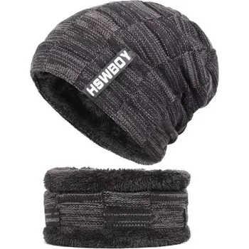 Čepice Cixi Chlapecký zimní set 2v1 nákrčník a čepice HSWBOY Černý