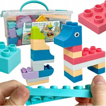 ostatní stavebnice STAVEBNICE SADA 99 KS MĚKKÉ BLOKY STAVEBNICE V KRABICI VELKÉ WOOPIE