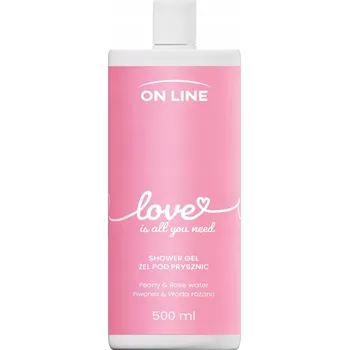 Sprchový gel ON LINE Sprchový gel Love – pivoňka a růžová voda 500 ml