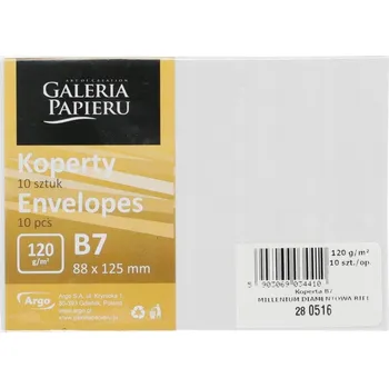 Obálka OBÁLKA B7 MILLENIUM BÍLÁ 10 KS. GALERIA PAPIERU