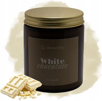 Svíčka Sójová vonná svíčka WHITE CHOCOLATE 180ml Čokoláda Přírodní svíčka