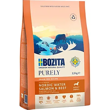 Krmivo pro psa Bozita Purely Dog Adult Small Salmon & Beef GF 2,5 kg