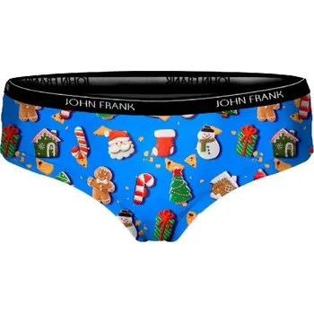 Kalhotky Vánoční hipsterky John Frank Modrá, Modrá S i321_73662-448622