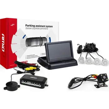 Parkovací asistent Parkovací asistent TFT02 4,3" s kamerou HD-315-LED 4 senzory stříbrné, , ,