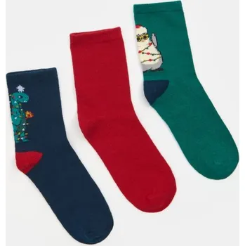 Chlapecké spodní prádlo Sinsay - 3 balení ponožek s vánočním motivem - vícebarevná - 734DS-MLC - 734DS-MLC-R31