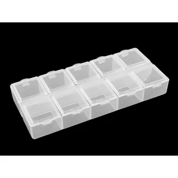 Úložný box Plastový box / zásobník 6x13,2x2 cm Varianta: transparent, Balení: 1 ks