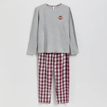 Dětská móda Reserved - Bavlněná pyžamo - tmavě šedá - 643GX-90M - 643GX-90M-U14