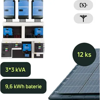 solární set Ecoprodukt Třífázový hybridní systém Victron na klíč 5,52kWp 9,6kWh s dotací
