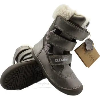 Dívčí zimní obuv Dětské celoroční barefoot boty D.D.Step W063-52534A Bronze - vel. 32