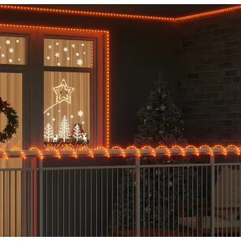 Vánoční dekorace vidaXL Světelný provaz s 240 LED diodami Teplá bílá 10 m PVC [42018935]