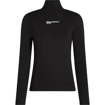 Dámský svetr ROLÁK KARL LAGERFELD JEANS KLJ FITTED ROLL NECK TOP BLACK