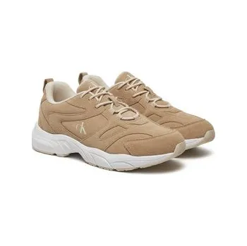 Dámské tenisky Sneakersy Calvin Klein Jeans Retro Tennis Low Mg Mix Media YM0YM01171 Béžová 40