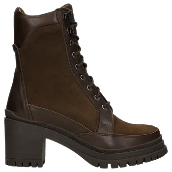 Dámské polobotky Hnědé Zateplené Dámské Kotníčkové Boty Na Sloupku Wojas 6415672 38