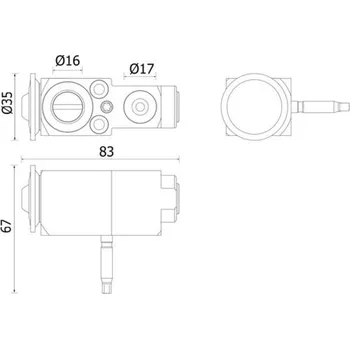 Ventil klimatizace Expanzní ventil, klimatizace MAHLE AVE 140 000P