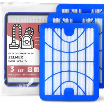 Filtr do vysavače 3x FILTR do VYSAVAČE Zelmer Syrius 1600.0 HQ Vzduchu HEPA Výkonný EM-W