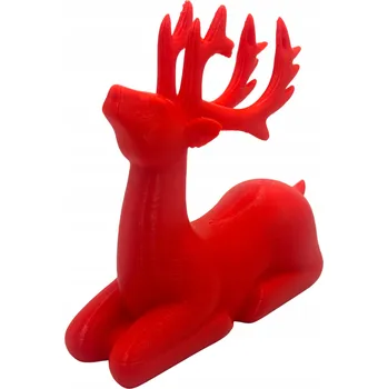 Vánoční dekorace Vánoční figurka Ležící jelen Sob Dekorace Ozdoba Červená