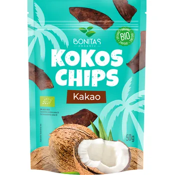 BONITAS BIO Kokosové chipsy kakao 50g