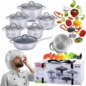 Hrnec HRNCE ocelové RENDLÍK PÁNVE SADA kpl PLYN INDUKCE KAMILLE