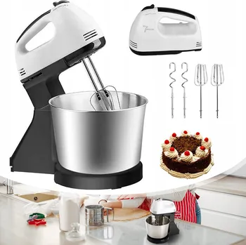 Obraz ELEKTRICKÝ RUČNÍ MIXÉR, SE 2 HÁKY, 2 METLAMI, MIKSER STOJĄCY 2L