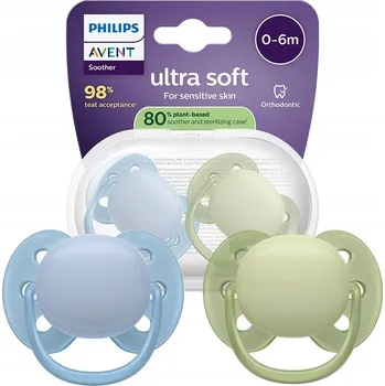 Dudlík Philips Avent ortodontický, symetrický silikonový 0+