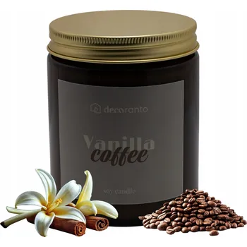 Svíčka Sójová vonná svíčka COFFEE & VANILLA 180ml Přírodní svíčka Decoranto