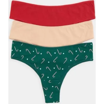 Kalhotky Sinsay - Sada 3 kusů brazilských kalhotek - vícebarevná - 010GU-MLC - 010GU-MLC-S