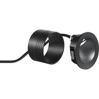 Bodové svítidlo FANEUROPE Schodišťové světlo Onyx (kulaté, černá) LED 2 W, 420 lm, 3000 K, IP54, 7,4 x 4,8 cm - FANEUROPE FAN INC-ONYX-R1C NERO